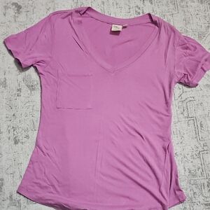 White Crow Lilac V-Neck Tee
